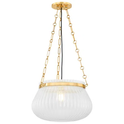Hudson Valley Lighting Granby 17 In. Aged Brass Pendant