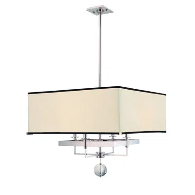 Hudson Valley Lighting Gresham Park 4 - Light Unique Rectangle / Square Chandelier In X 24,polished Nickel