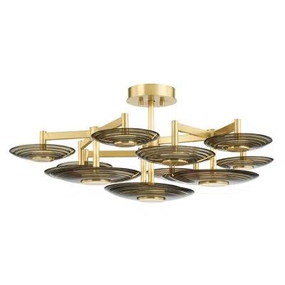 Hudson Valley Lighting Griston 9 Light Semi Flush By Pembrooke & Ives For
