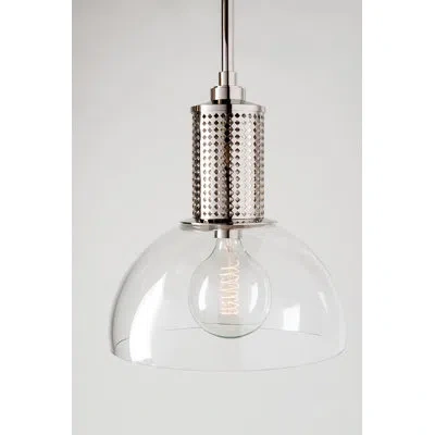 Hudson Valley Lighting Halcyon 1 - Light Single Dome Pendant In Polished Nickel