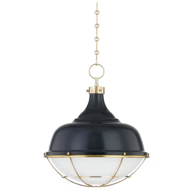 Hudson Valley Lighting Holkham 1 Light Pendant In Aged Brass