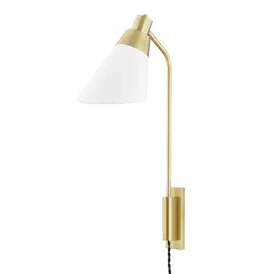 Hudson Valley Lighting Hooke 1 - Light Dimmable Armed Sconce In Aged Brass