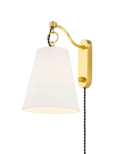Hudson Valley Lighting Joan Plug-in Sconce In Aged Brass