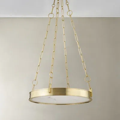Hudson Valley Lighting Kirby 1 Light Chandelier In Aged Brass