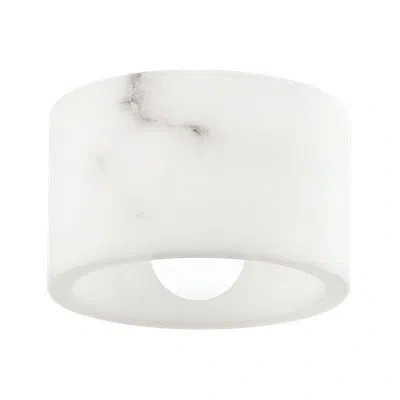 Hudson Valley Lighting Loris 1 Light Flush Mount In Off White Alabaster