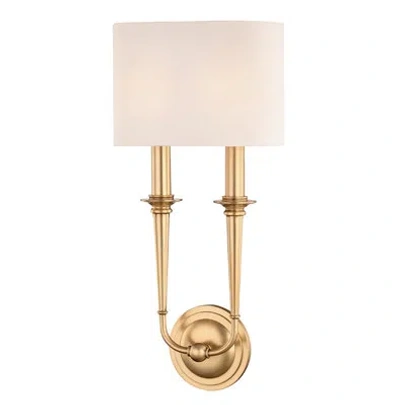 Hudson Valley Lighting Lourdes 1 - Light Candle Wall Light In Aged Brass