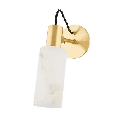 Hudson Valley Lighting Malba 1 Light Wall Sconce In Aged Brass