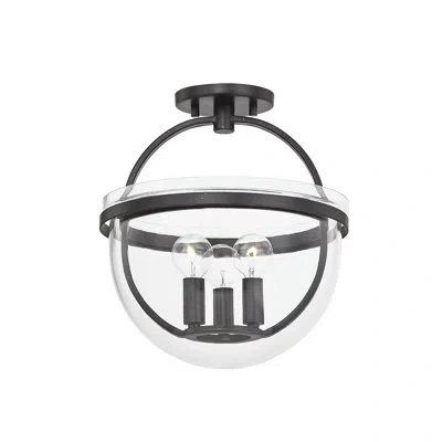 Hudson Valley Lighting Malloy 3 Light Lantern In Aged Iron