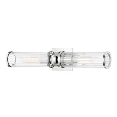 Hudson Valley Lighting Malone 2 Light Wall Sconce In Polished Nickel