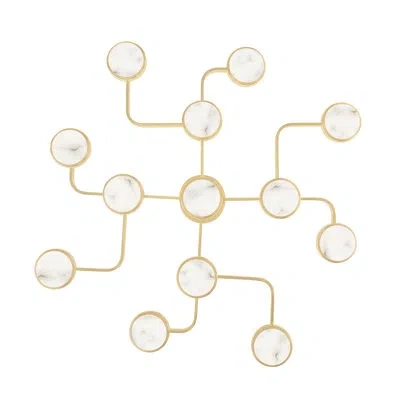 Hudson Valley Lighting Meander 13 Light Semi Flush In Aged Brass