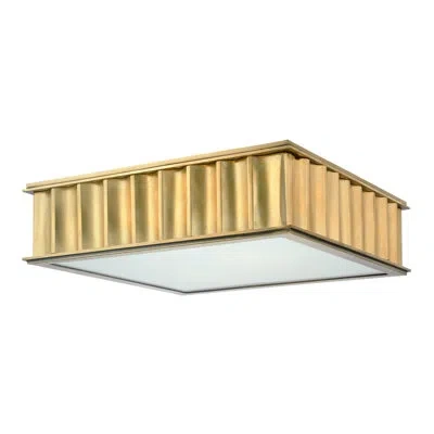 Hudson Valley Lighting Middlebury 2-light Flush Mount In Aged Brass
