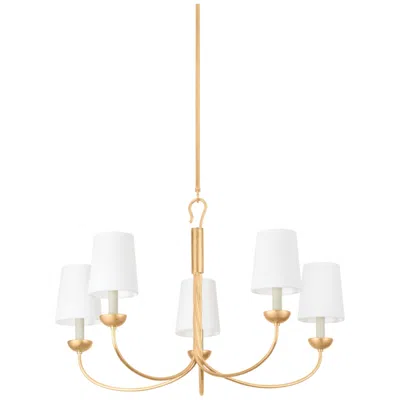 Hudson Valley Lighting Montpelier 34 In. Vintage Gold Leaf Chandelier