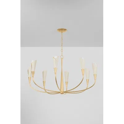 Hudson Valley Lighting Montrose 8 Light Chandelier In Vintage Gold Leaf