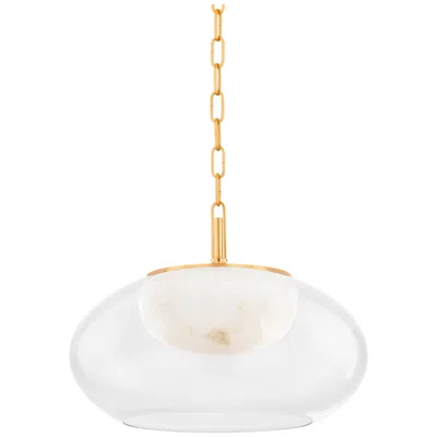 Hudson Valley Lighting Moore 17 In. Aged Brass Pendant