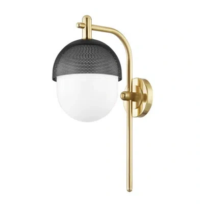Hudson Valley Lighting Nyack 1 Light Wall Sconce In Aged Brass