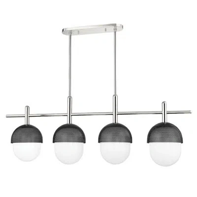 Hudson Valley Lighting Nyack 4 Light Linear In Polished Nickel,black