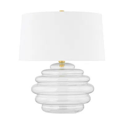 Hudson Valley Lighting Oshawa 19 In. Aged Brass Table Lamp