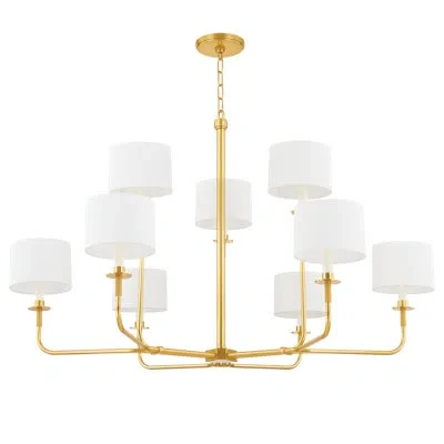 Hudson Valley Lighting Paramus 8 Light Chandelier In Antique Brass