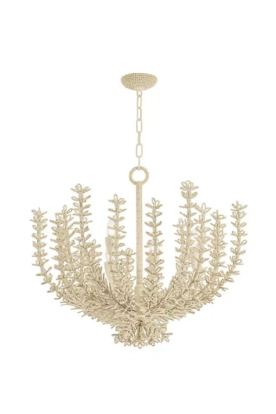 Hudson Valley Lighting Pedrillo Flourish Coco Beaded Chandelier In Neutral
