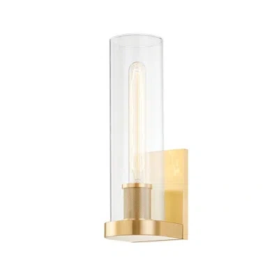 Hudson Valley Lighting Porter Steel Metal Wallchiere In Aged Brass