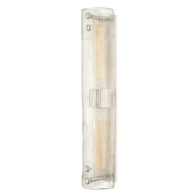 Hudson Valley Lighting Prospect Park 2 Light Wall Sconce In Polished Nickel