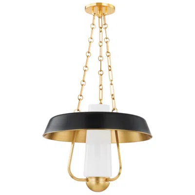 Hudson Valley Lighting Provincetown 18 In. Aged Brass/soft Black Lantern