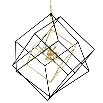 Hudson Valley Lighting Roundout 15 Light Chandelier In Aged Brass,black
