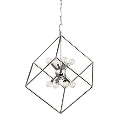 Hudson Valley Lighting Roundout 8 - Light Geometric Pendant In Polished Nickel