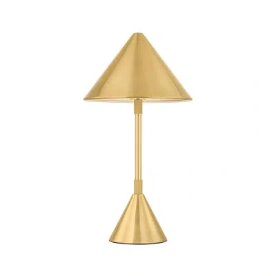 Hudson Valley Lighting Salma Rechargeable Table Lamp In Aged Brass In Gold