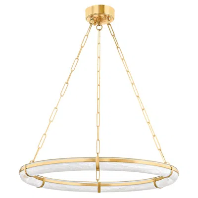 Hudson Valley Lighting Sennett 30.5 In. Aged Brass Chandelier