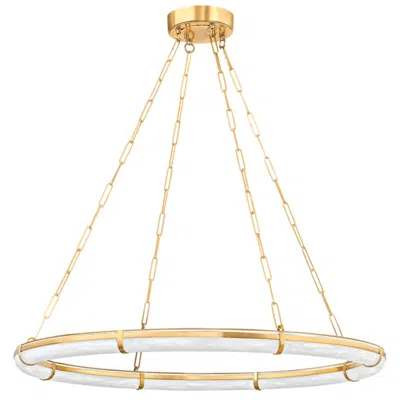 Hudson Valley Lighting Sennett 42 In. Aged Brass Chandelier