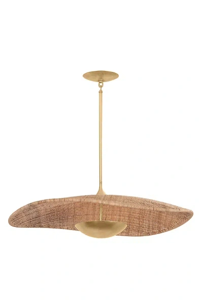 Hudson Valley Lighting Shiloh Vintage Gold Pendant In Brown
