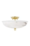 Hudson Valley Lighting Somerset Alabaster Semi-flush Mount