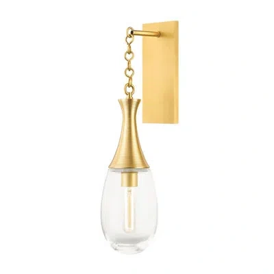 Hudson Valley Lighting Southold 1 Light Wall Sconce In Aged Brass