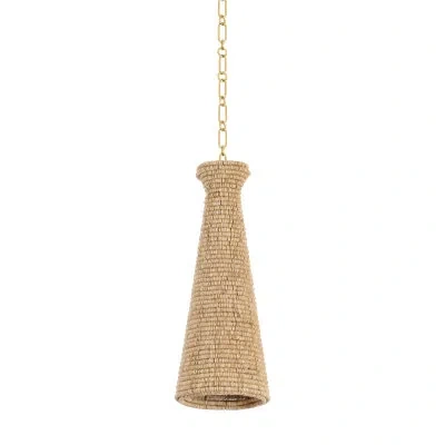 Hudson Valley Lighting Tallman Pendant In Vintage Gold Leaf