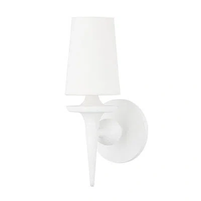 Hudson Valley Lighting Torch 1 Light Wall Sconce In White Plaster