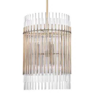 Hudson Valley Lighting Wallis Single Cylinder Pendant In Aged Brass