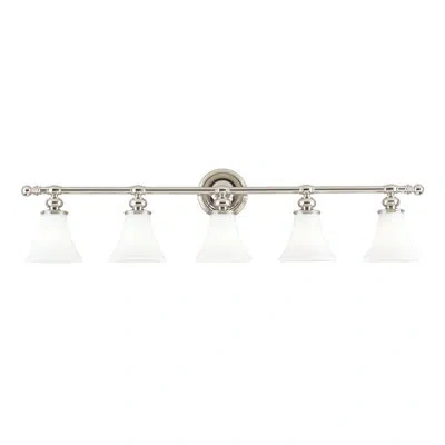 Hudson Valley Lighting Weston 5-light Bath Bar In Polished Nickel