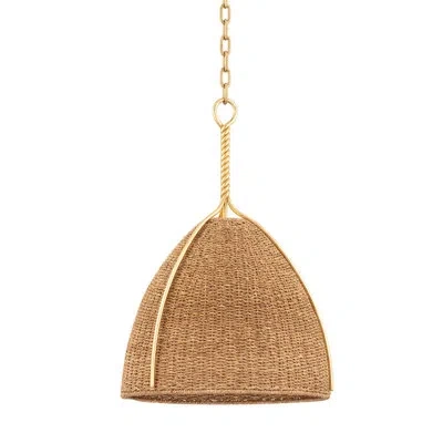Hudson Valley Lighting Woodlawn 1 Light Pendant In Vintage Gold Leaf