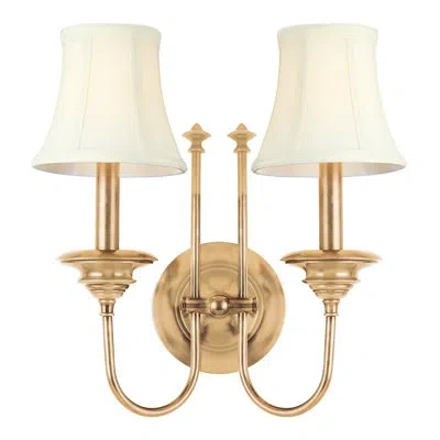 Hudson Valley Lighting Yorktown 2 - Light Candle Wall Light In Aged Brass