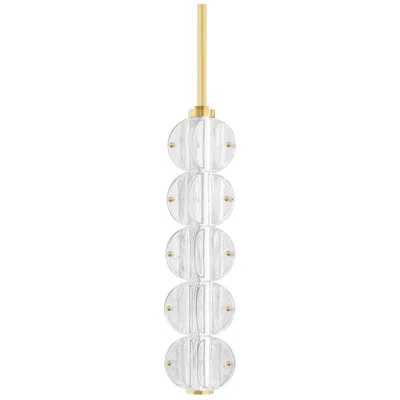 Hudson Valley Lindley 5 Light Pendant Aged Brass