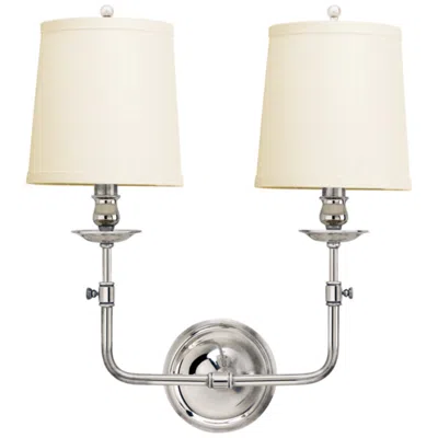 Hudson Valley Logan 18"h Polished Nickel 2-light Wall Sconce