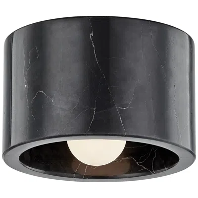 Hudson Valley Loris 6 1/4" Wide Black Marble Ceiling Light