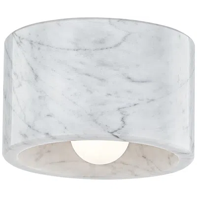 Hudson Valley Loris 6 1/4" Wide White Marble Ceiling Light