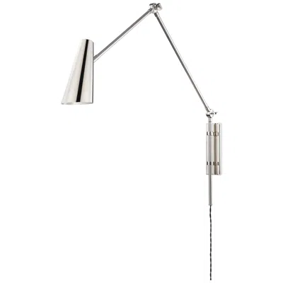 Hudson Valley Lorne 26" High Polished Nickel Plug-in Wall Sconce