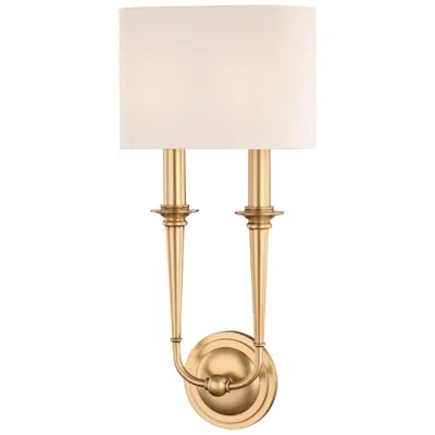 Hudson Valley Lourdes 19" High 2-light Aged Brass Wall Sconce