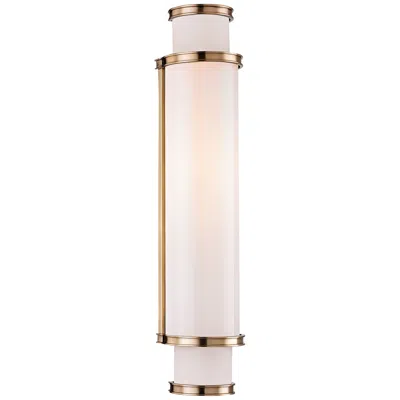 Hudson Valley Malcolm 18" High Aged Brass Led Wall Sconce