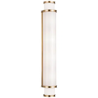 Hudson Valley Malcolm 30" High Aged Brass Led Wall Sconce In Neutral