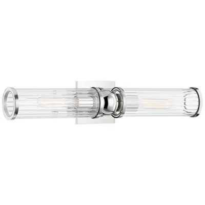 Hudson Valley Malone 22 1/4" Wide Polished Nickel 2-light Bath Light