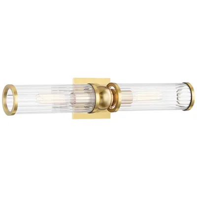 Hudson Valley Malone 22 1/4"w Aged Brass 2-light Bath Light